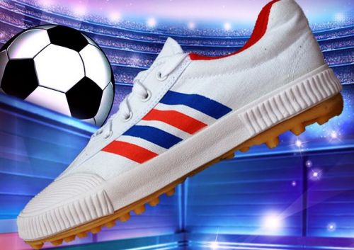 Chaussures de foot DOUBLE STAR en toile - coussin d'air, pieds naturels, Li Ning arc, ventilé, rembourrage caoutchouc Ref 2445576