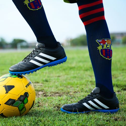 Chaussures de football en PU - rembourrage caoutchouc Ventilé, ventilé, Ref 2444319