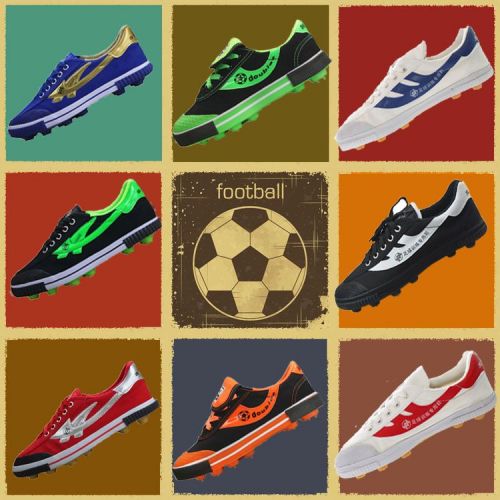 Chaussures de football DOUBLE STAR en toile - ventilé, rembourrage caoutchouc, Système Torsion Ref 2445112