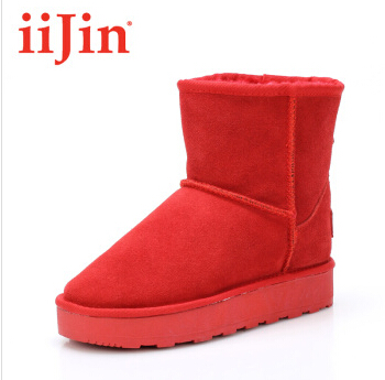 Chaussures de montagne neige en cuir vache fendu IIJIN - Ref 1067255