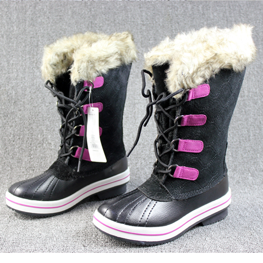  Chaussures de montagne neige en cuir vache fendu - Ref 1067455
