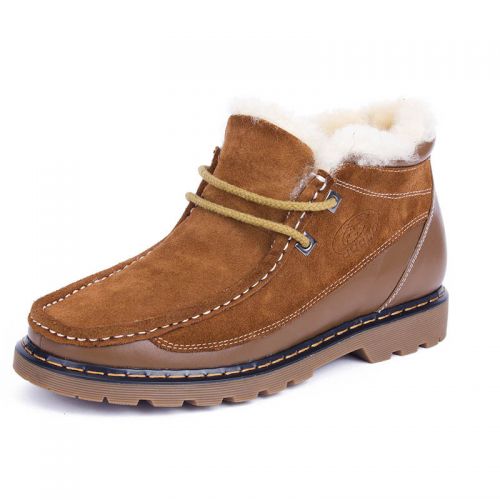Chaussures de montagne neige en cuir vache fendu AUABP - Ref 1067719