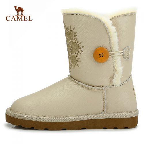 Chaussures de montagne neige en Première couche cuir CAMEL - Ref 1068640
