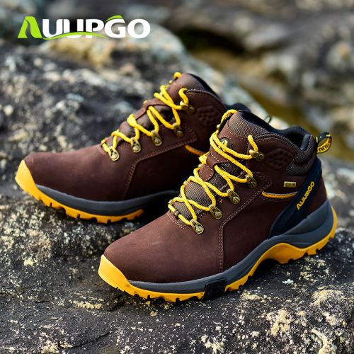 Chaussures de neige en Première couche cuir mat imperméable à l'eau AUUPGO - Ref 1067240