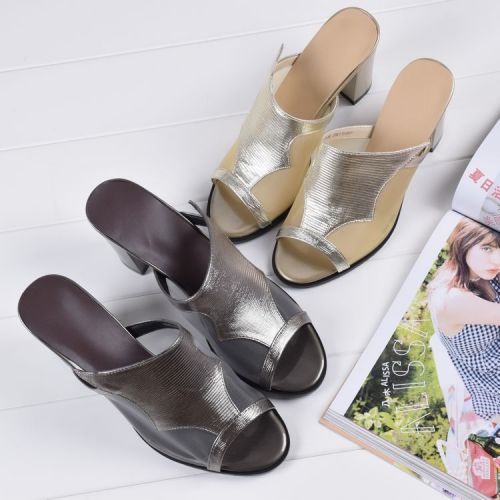Chaussures de printemps femme en engrener Tête poisson ouverture profonde, - loisir semelle caoutc