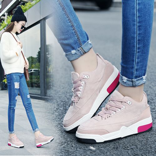 Chaussures de printemps femme en Première couche cuir ronde avec lacets, Wedges, étanche - semelle caoutchouc Ref 1000