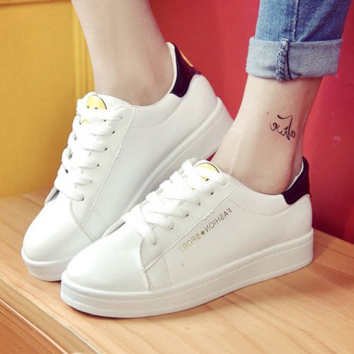Chaussures de printemps femme en PU ronde avec lacets - loisir semelle polyuréthane Ref 1000514