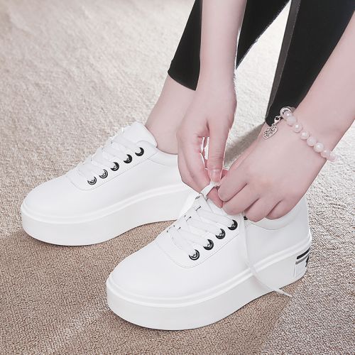 Chaussures de printemps femme en fibre Superfine ronde avec lacets - semelle polyuréthane Ref 1000524
