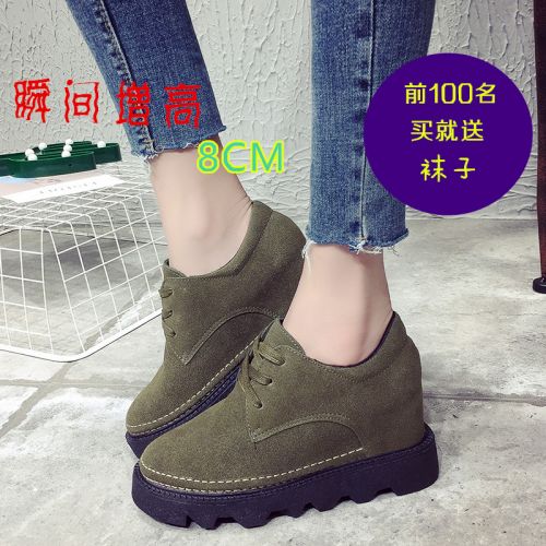 Chaussures de printemps femme en vache, Nubuck, ronde - Ref 1000564