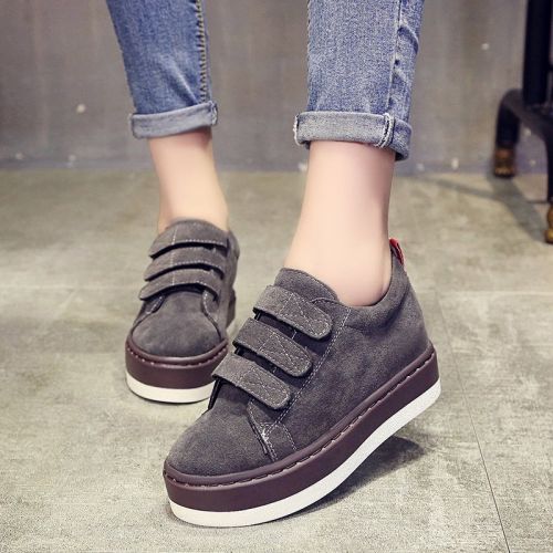 Chaussures de printemps femme en vache, Nubuck, ronde - semelle polyuréthane Ref 1000578