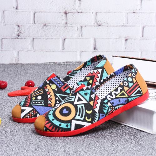 Chaussures de printemps femme en tissu ronde - semelle caoutchouc Ref 1000581
