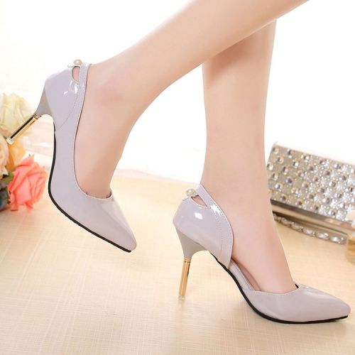 Chaussures de printemps femme en Manteau peinture pointu ouverture profonde- sexy - semelle plastique Ref 1000614