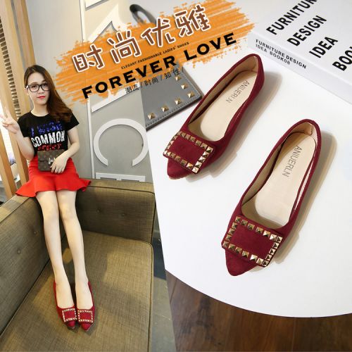 Chaussures de printemps femme en Ercengzhupi autre ouverture profonde, rivet, décoration métallique - doux semelle TPR te