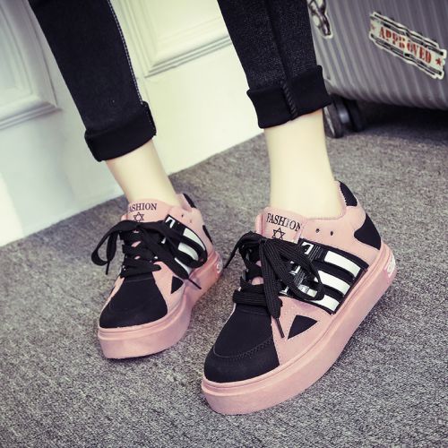 Chaussures de printemps femme en PU ronde avec lacets - semelle caoutchouc Ref 1000744