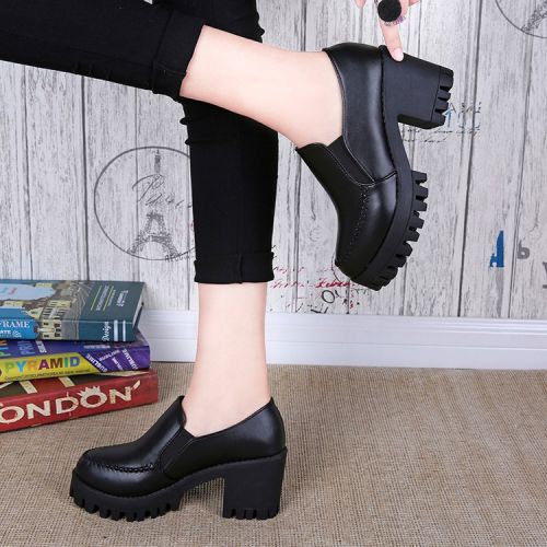 Chaussures de printemps femme en PU ronde étanche - semelle caoutchouc Ref 1000747