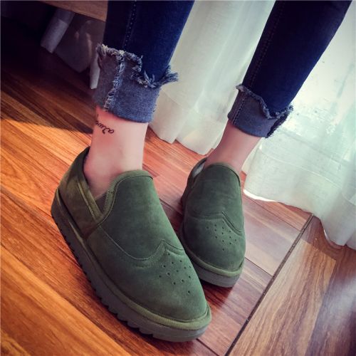 Chaussures de printemps femme en vache, Nubuck, ronde étanche - semelle caoutchouc Ref 1000751
