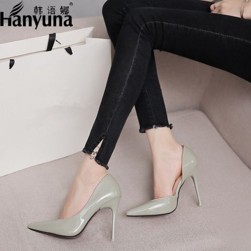 Chaussures de printemps femme en PU pointu ouverture profonde- sexy - semelle caoutchouc Ref 1000756