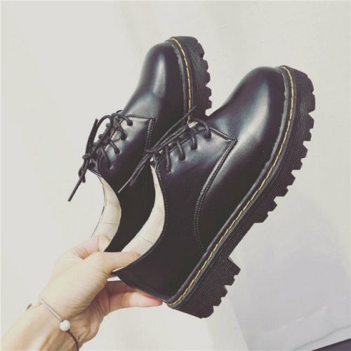 Chaussures de printemps femme en PU ronde avec lacets, étanche - Ref 1000759