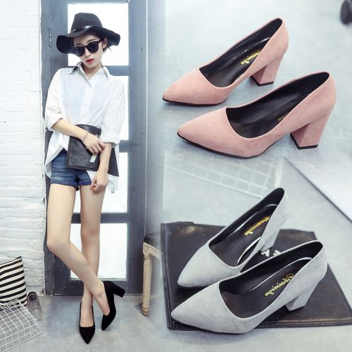 Chaussures de printemps femme en pointu ouverture profonde- Europe - semelle caoutchouc Ref 1000800