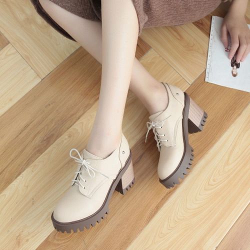Chaussures de printemps femme en PU ronde étanche - semelle caoutchouc Ref 1000834