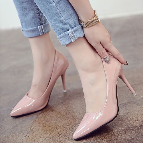 Chaussures de printemps femme en Manteau peinture pointu ouverture profonde- Europe - Ref 1000881