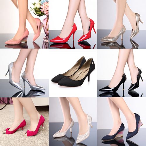 Chaussures de printemps femme en PU pointu ouverture profonde- Europe - Ref 1000930