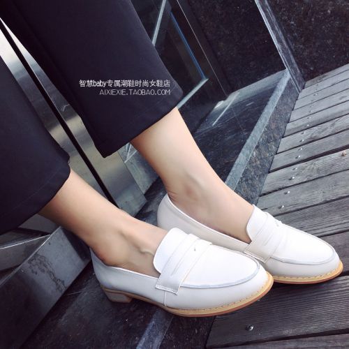Chaussures de printemps femme en PU ronde - Angleterre Ref 1000944