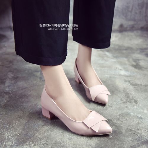 Chaussures de printemps femme en Manteau peinture pointu ouverture profonde, - Ref 1000974