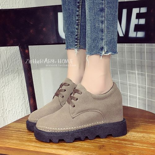 Chaussures de printemps femme en vache, Nubuck, ronde étanche - Ref 1000979