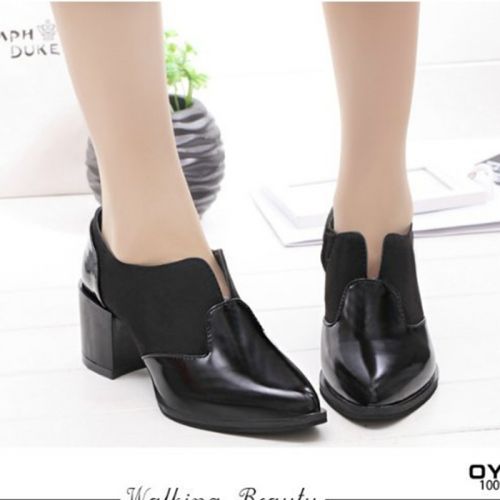 Chaussures de printemps femme en PU pointu - Angleterre semelle fond composite Ref 1000987