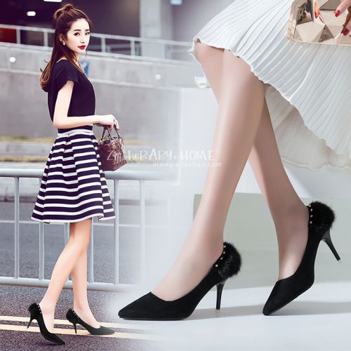 Chaussures de printemps femme en pointu ouverture profonde, rivet - Europe Ref 1000995
