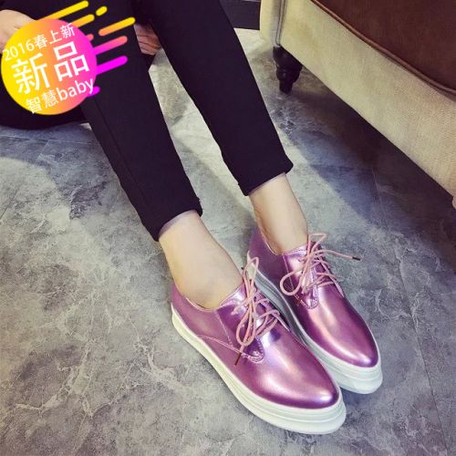 Chaussures de printemps femme en Manteau peinture pointu ouverture profonde, avec lacets, Génoise, étanche - Europe 
