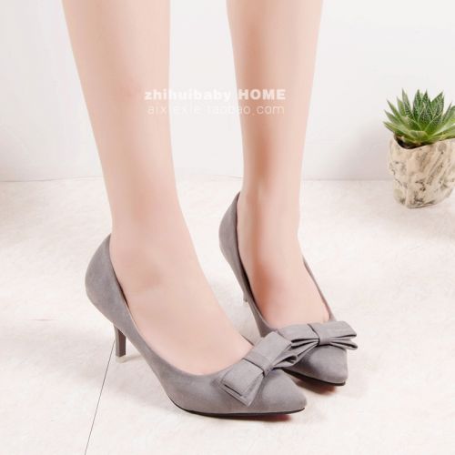 Chaussures de printemps femme en pointu ouverture profonde, arc - Ref 1001088