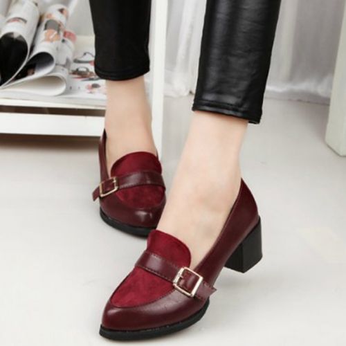 Chaussures de printemps femme en PU pointu - Europe semelle fond composite Ref 1001106