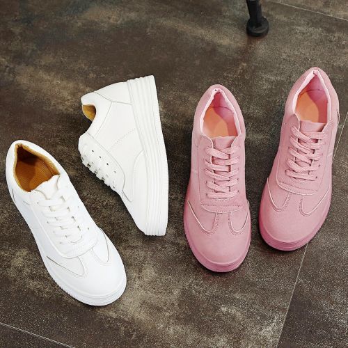 Chaussures de printemps femme en PU ronde avec lacets, Génoise, étanche - semelle caoutchouc Ref 1001123