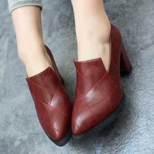 Chaussures de printemps femme en PU pointu - Europe semelle caoutchouc Ref 1001137