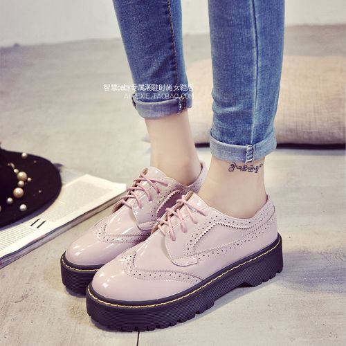 Chaussures de printemps femme en Manteau peinture ronde avec lacets, - Angleterre Ref 1001150