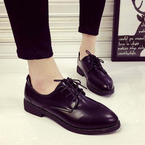 Chaussures de printemps femme en PU pointu avec lacets - Europe Ref 1001253