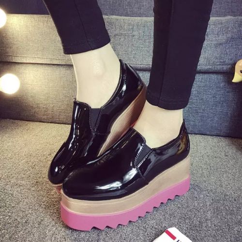 Chaussures de printemps femme en PU tête carrée étanche - Europe semelle polyuréthane Ref 1001275