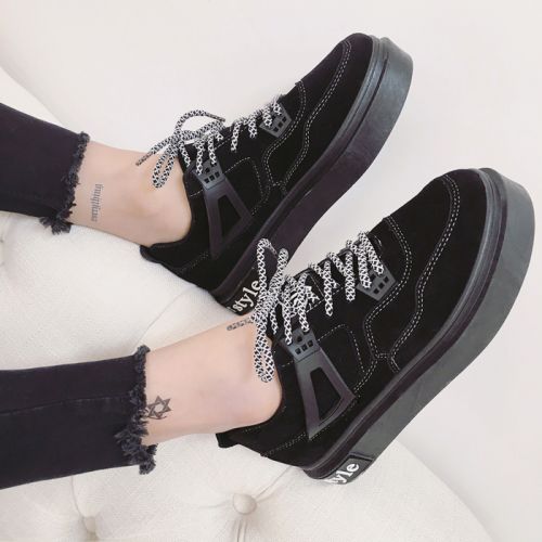 Chaussures de printemps femme en ronde avec lacets, étanche - loisir semelle plastique Ref 1001310