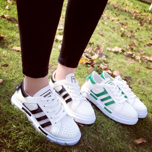 Chaussures de printemps femme en Une variété matériaux épissure ronde avec lacets, creux, Modèles mélangées, étanche,