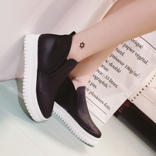 Chaussures de printemps femme en PU ronde étanche - Ref 1001325