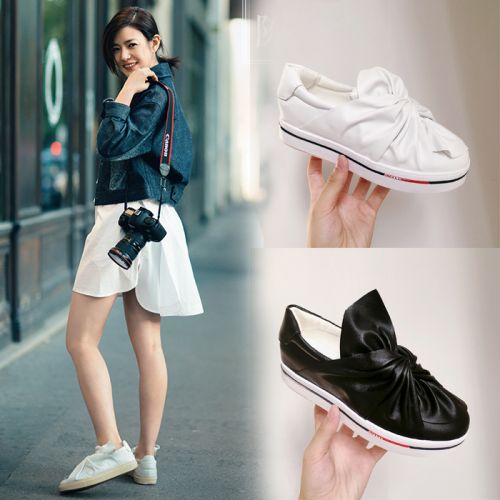 Chaussures de printemps femme en PU ronde arc - semelle plastique Ref 1001343