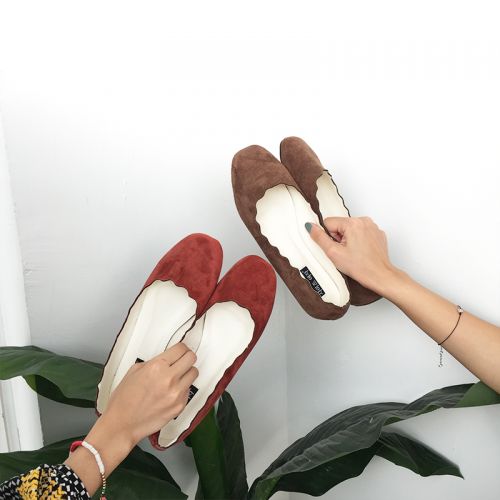 Chaussures de printemps femme en ronde ouverture profonde- semelle fond composite - Ref 1001361