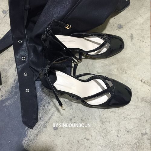Chaussures de printemps femme en PU SINBOUNBOUN tête carrée ouverture profonde- Commuter - semelle fond composite Ref 100