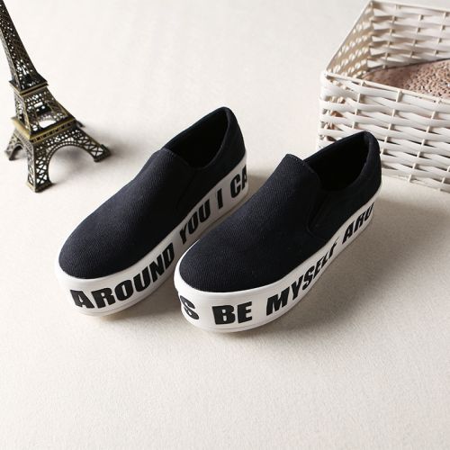 Chaussures de printemps femme en tissu ronde - Ref 1001396