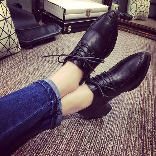 Chaussures de printemps femme en PU pointu avec lacets, - Ref 1001405