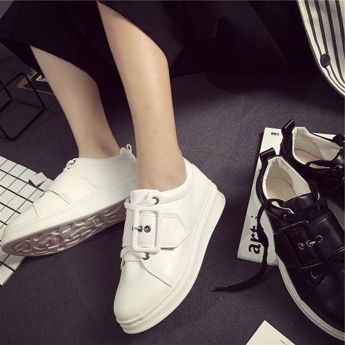 Chaussures de printemps femme en PU ronde étanche, Génoise, avec lacets - loisir Ref 1001421