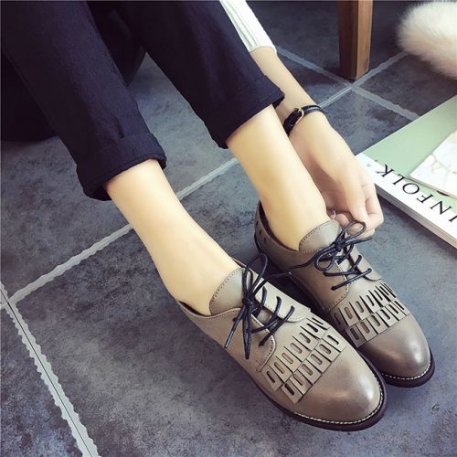 Chaussures de printemps femme en PU pointu creux, Style romain - Angleterre semelle caoutchouc Ref 1001426
