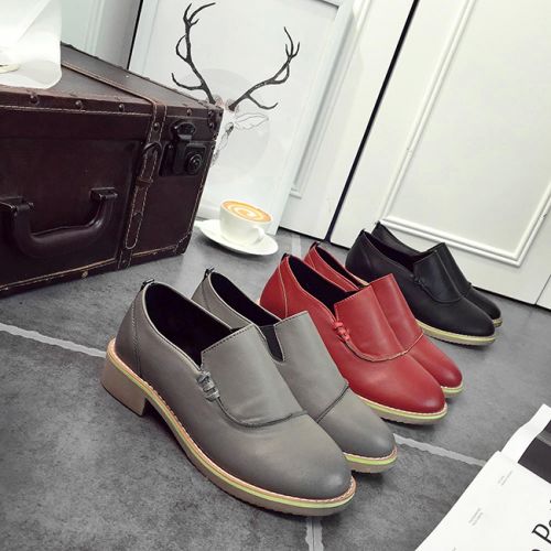 Chaussures de printemps femme en PU ronde - Ref 1001430